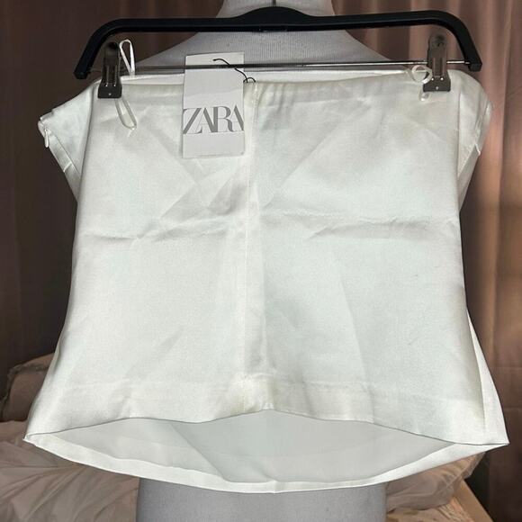 Nwt-Zara satin effect strapless top-XL - Picture 5 of 6